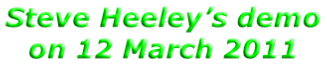 Steve Heeley’s demo on 12 March 2011